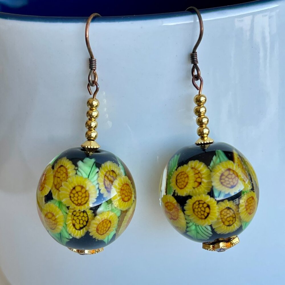 0.79” (20 mm) Large Handcrafted Italian Art Glass Earrings Collection | Master A
